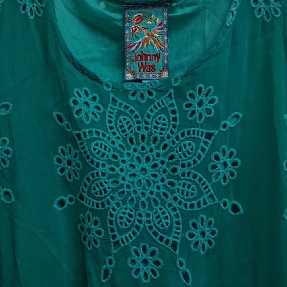 Johnny Was Happy Rosabel Eyelet Shift Dress - Picture 4 of 7